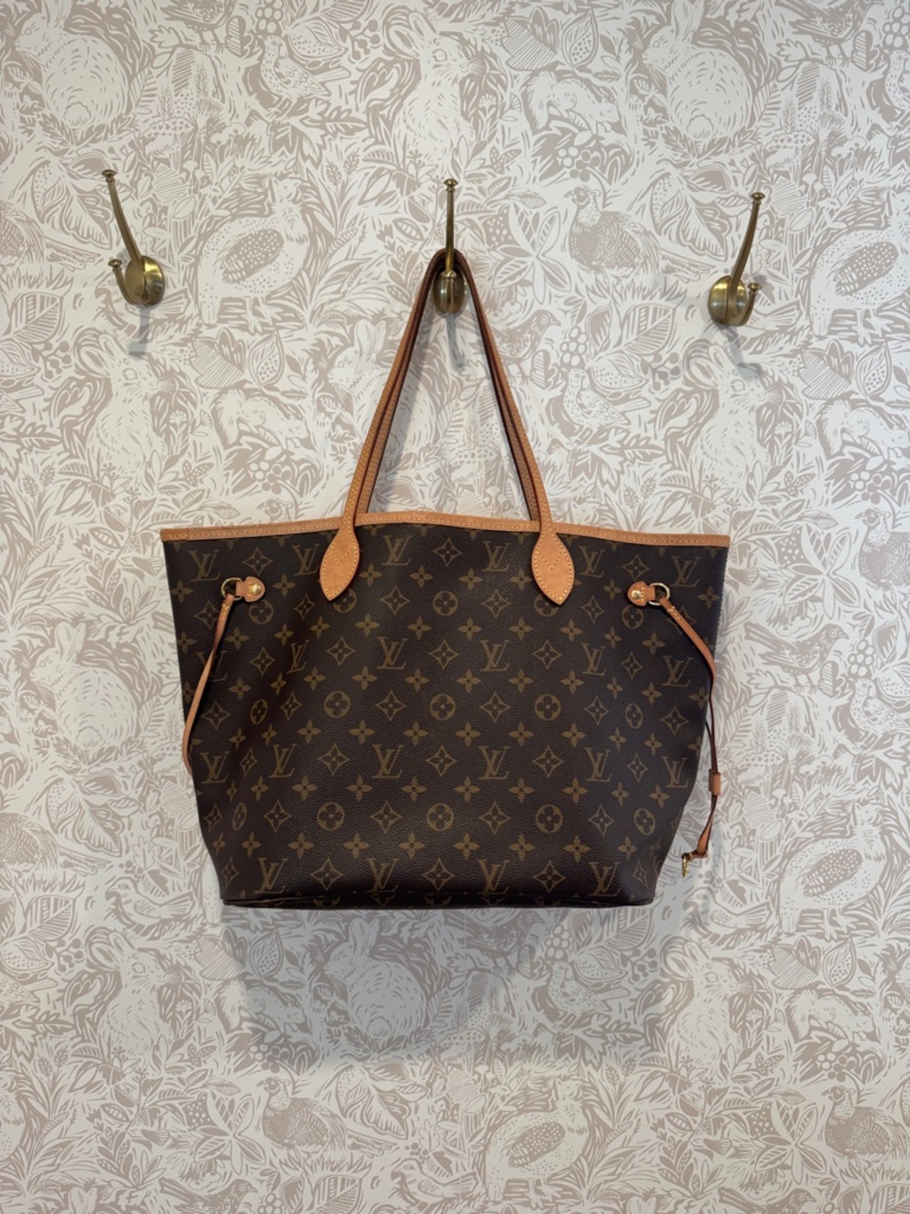 Louis Vuitton Monogram Canvas Neverfull Tote in Brown and Tan